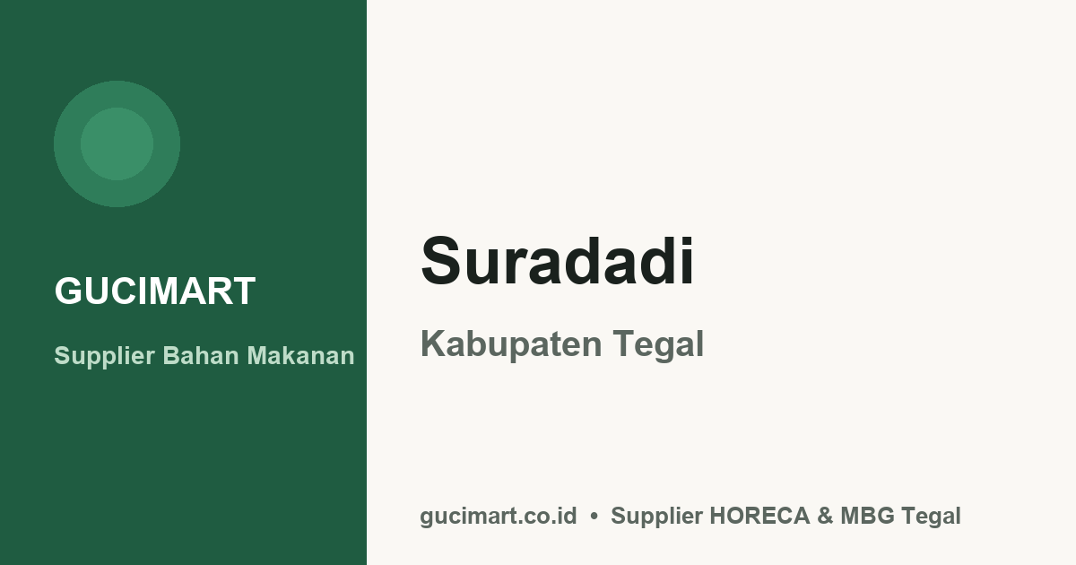 Supplier Bahan Makanan Grosir di Suradadi, Tegal